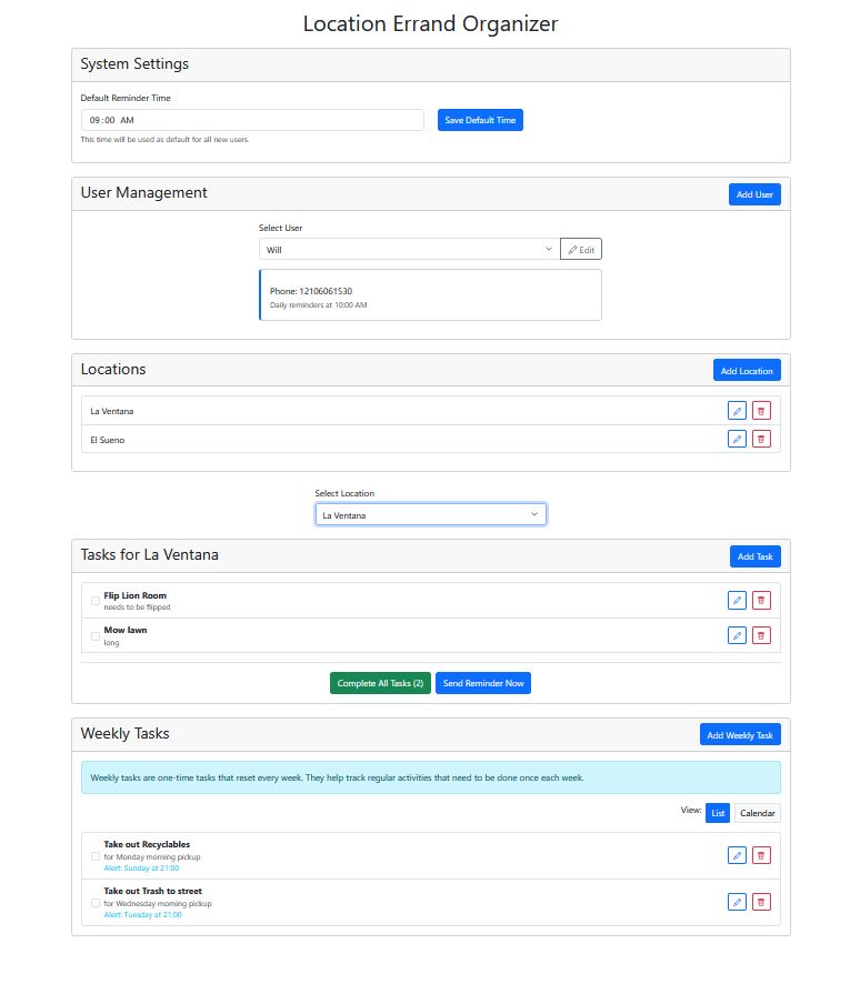 Location Errand Organizer
